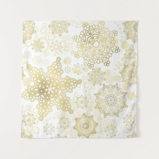Tapete De Parede Padrão de flocos de neve (Frente)