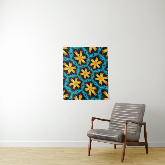 Tapete De Parede Padrão de Flores de Abstrato Bonito (In Situ)