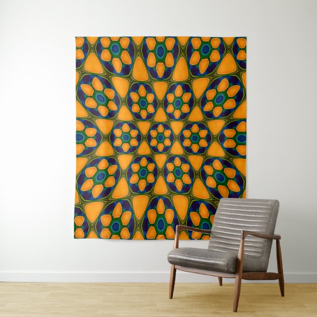 Tapete De Parede Padrão de Flores de Abstrato exclusivo (In Situ)