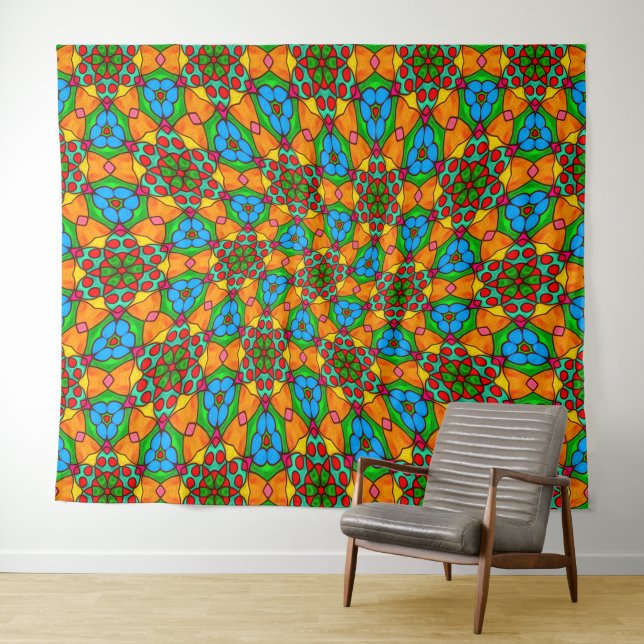 Tapete De Parede Padrão de Flores Estéticas (In Situ (Horizontal))