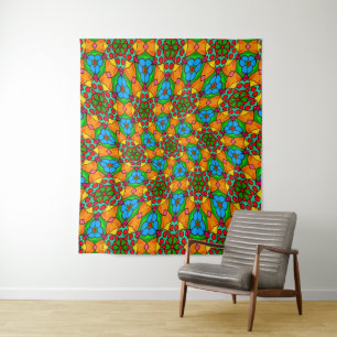 Tapete De Parede Padrão de Flores Estéticas