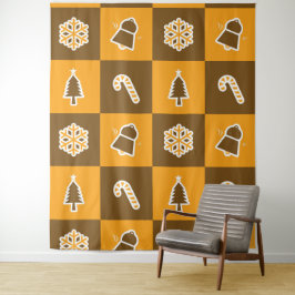 Tapete De Parede Padrão de Grade de Feriado Festivo