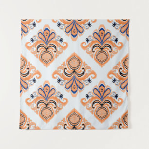 Tapete De Parede Padrão de ikat colorido no estilo vintage. Elegant