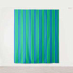 Tapete De Parede Padrão de Listras Elegantes Azul Verde