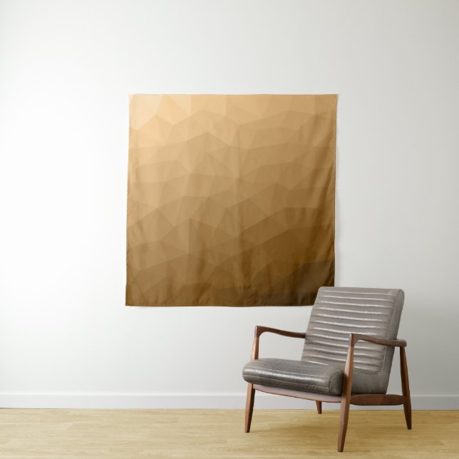 Tapete De Parede Padrão de malha geométrica com gradiente marrom (In Situ)