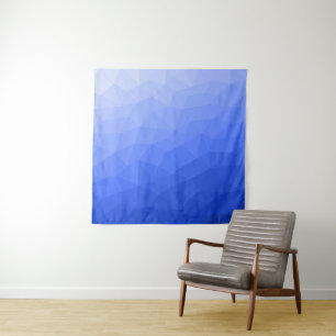 Tapete De Parede Padrão de malha geométrica gradiente azul escuro