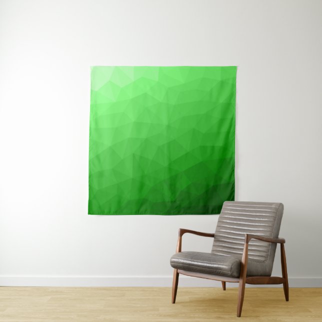 Tapete De Parede Padrão de malha geométrica gradiente verde claro (In Situ)