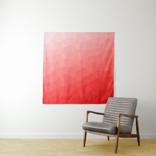 Tapete De Parede Padrão de malha geométrica gradiente vermelho