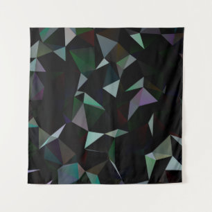 Tapete De Parede Padrão de mosaico do triângulo preto escuro. Ilu g