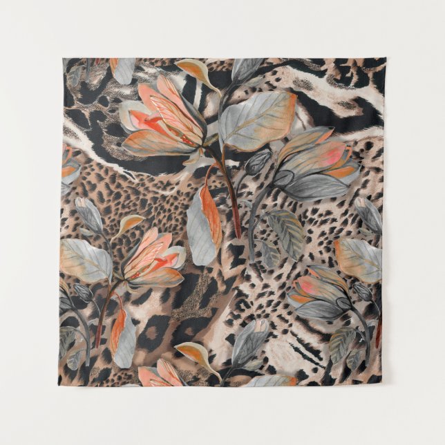 Tapete De Parede Padrão de Pele Animal Selvagem Africano (Frente)