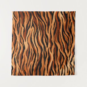 Tapete De Parede padrão de pele do tigre sem soldadura. desenhado