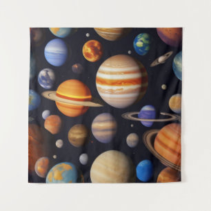 Tapete De Parede Padrão de Planetas