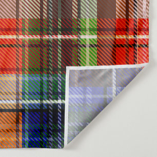 Tapete De Parede Padrão de Tartan de Xadrez Flanel Multicolor