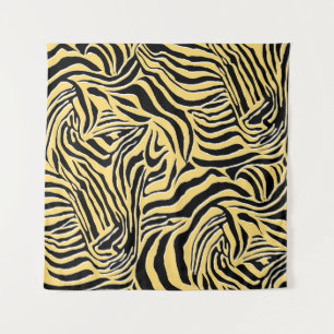 Tapete De Parede Padrão de zebra sem costura, animal. papel de pare