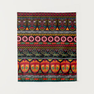 Tapete De Parede Padrão decorativo sobre fundo negro na África