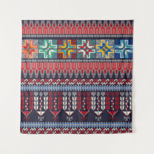 Tapete De Parede Padrão do bordado palestino Motif.