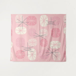 Tapete De Parede Padrão do século médio Oblongs Rosa Vanilla