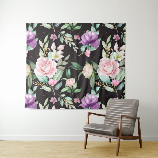 Tapete De Parede Padrão Floral (In Situ (Horizontal))