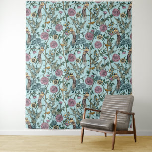 Tapete De Parede Padrão floral contínuo no estilo de William Morris