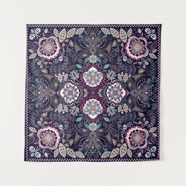 Tapete De Parede Padrão floral de Paisley (Frente)