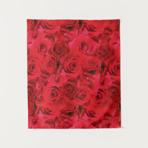 Tapete De Parede Padrão Floral de Repetição do Rosa vermelha