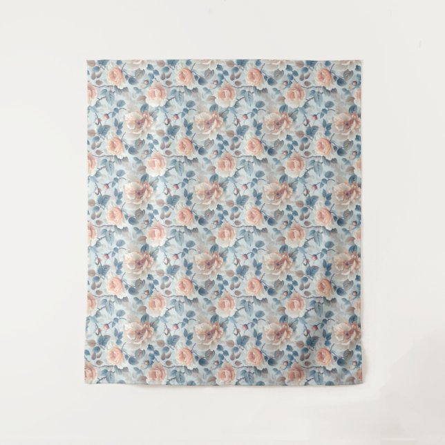 Tapete De Parede Padrão floral elegante. (Frente)