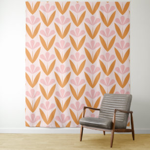 Tapete De Parede Padrão floral escente escandinavo,estilo retrô,cen