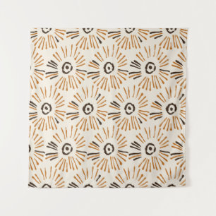 Tapete De Parede Padrão floral geométrico batik sem costura no outo