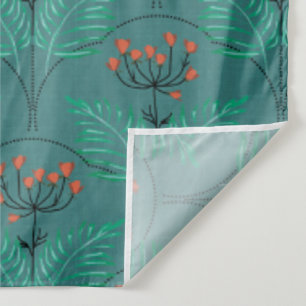 Tapete De Parede Padrão floral retrô em estilo art déco.
