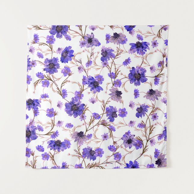Tapete De Parede Padrão floral sem costura com flores marigdold (Frente)