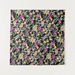 Tapete De Parede padrão floral uniforme de aquarela
