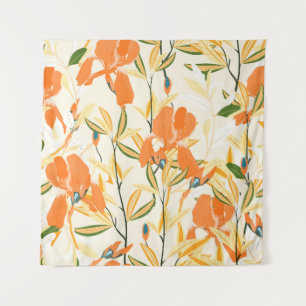 Tapete De Parede Padrão floral vintage sem costura. Orang do Convên