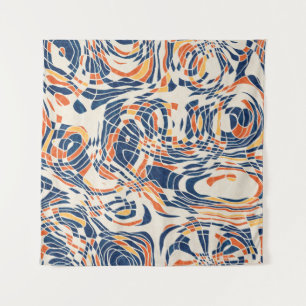 Tapete De Parede Padrão geo de linha abstrata contínua. Alta qualid