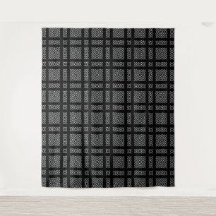 Tapete De Parede Padrão geométrico preto e branco Ama