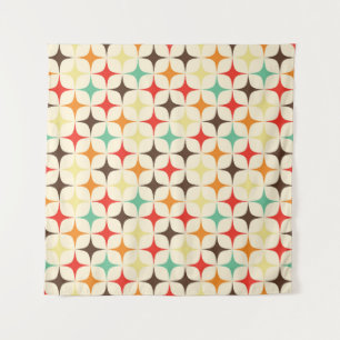 Tapete De Parede Padrão Geométrico Retroativo das Estrelas Colorida