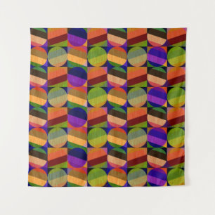 Tapete De Parede Padrão inspirado na Vintage colorida