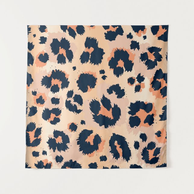 Tapete De Parede Padrão Leopardo: Design engraçado sem carne (Frente)