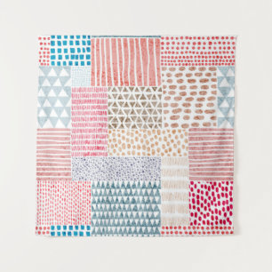 Tapete De Parede Padrão perfeito e bonito no estilo de patch. D si