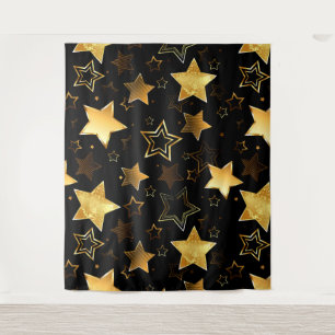 Tapete De Parede Padrão sem costura com estrelas de Ouro