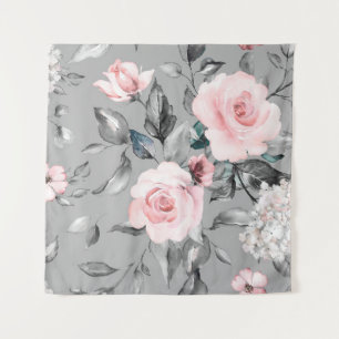 Tapete De Parede Padrão sem costura com flores e folhas de primave