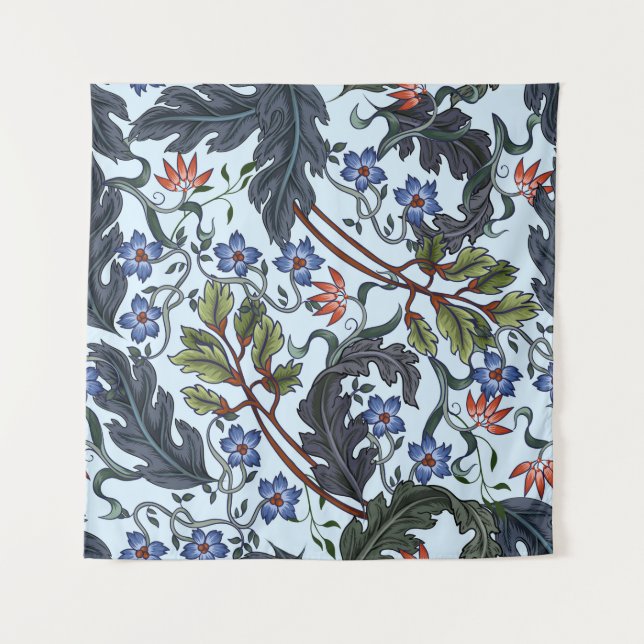 Tapete De Parede Padrão sem costura com flores no estilo de deco de (Frente)