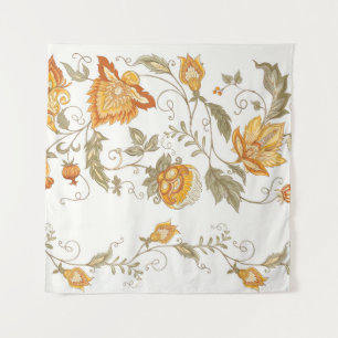 Tapete De Parede Padrão sem costura com flores ornamentais estiliza