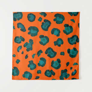 Tapete De Parede Padrão sem costura de aquarela com pele-leopardo. 