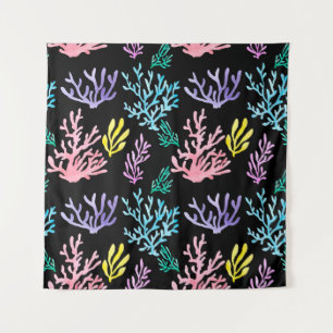 Tapete De Parede Padrão sem costura de corais pintados com aquarel