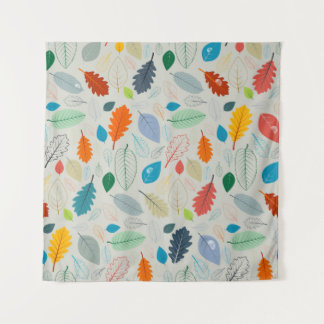 Tapete De Parede Padrão sem costura - vintage Autumn deixa Illustra