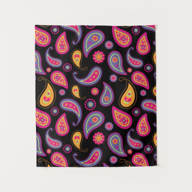 Tapete De Parede Padrão sem falhas Colorir Paisley (Frente)