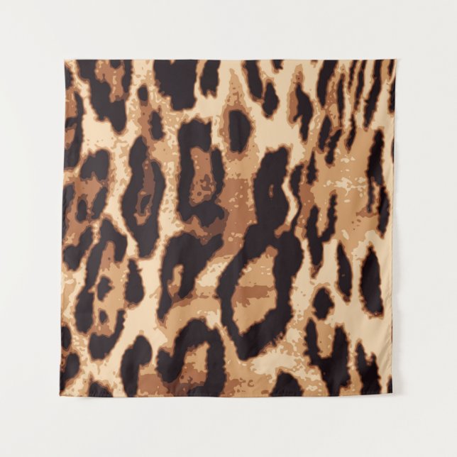 Tapete De Parede Padrão sem falhas de impressão leopardo (Frente)