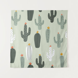 Tapete De Parede Padrão sem soldadura cactos cactos cúbitos, fundo