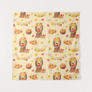 Tapete De Parede Padrão sem soldadura de Watercolor Autumn. Cotovel