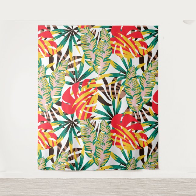 Tapete De Parede Padrão tropical brilhante (Frente)